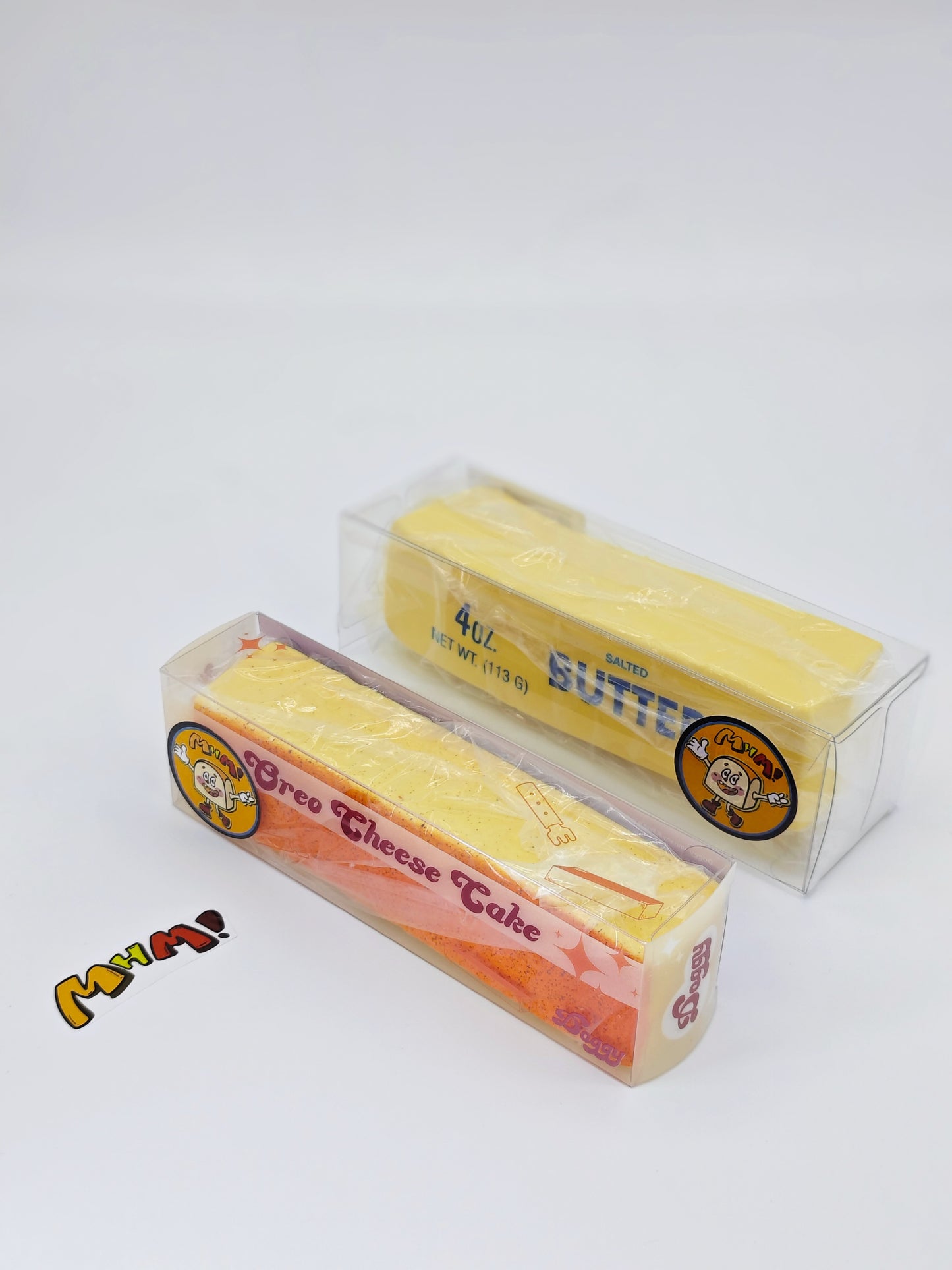 MHM Squishy Series Butter Stick Grilled Cheese Sticks Set Slow Rebound Simulation Food Sticky Hands Wet and Soft Stress Relief Toys